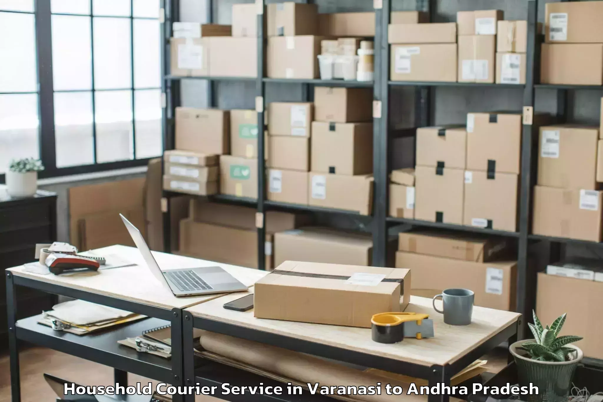 Trusted Varanasi to Vadlamuru Household Courier